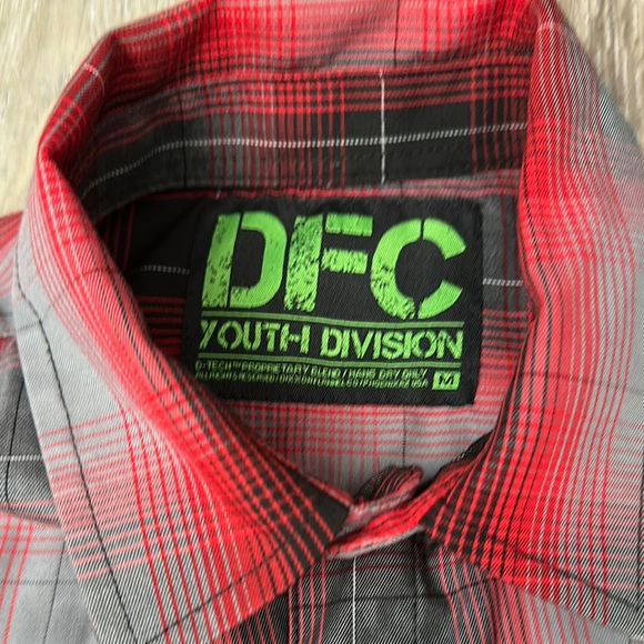 Boy’s Dixxon Red Plaid Shirt - Picture 3 of 4
